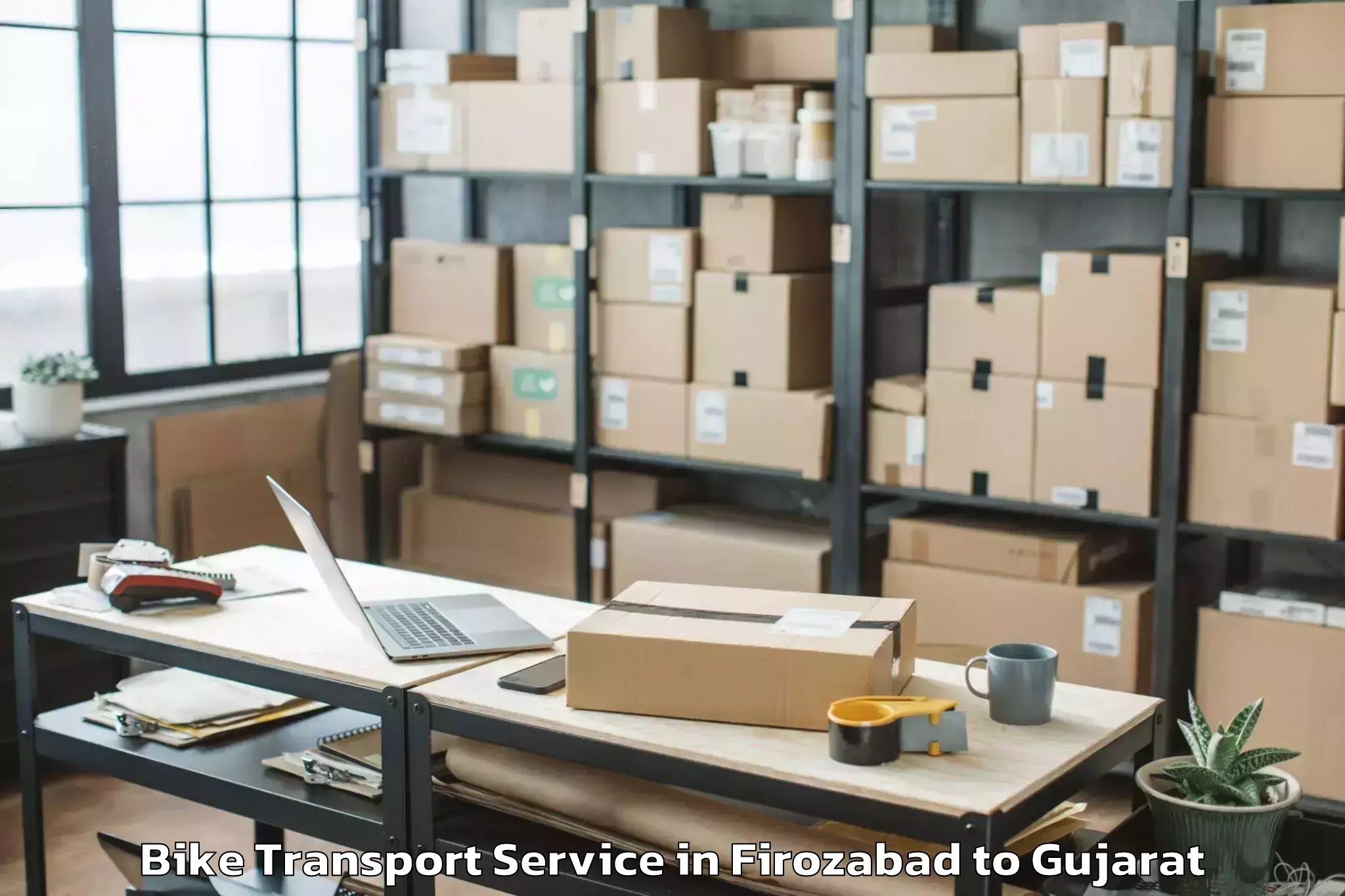 Leading Firozabad to Damnagar Bike Transport Provider